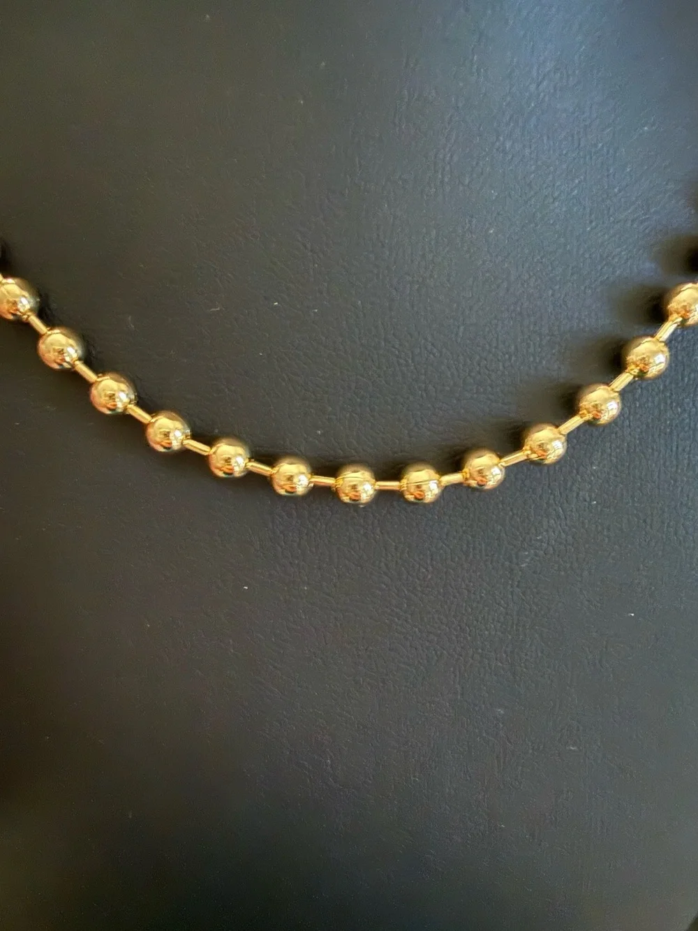 18K Gold Filled Bead Station Necklace - Classic Women’s Jewelry NEW with Box